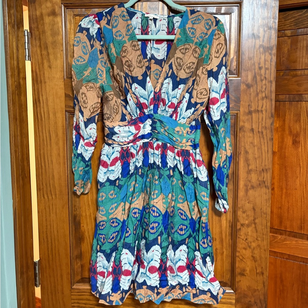 Elegant Multicolor Long Sleeve Dress